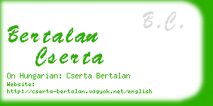 bertalan cserta business card